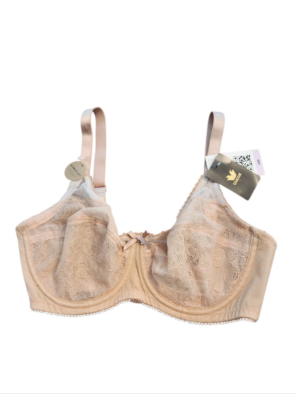NEW Wacoal Retro Chic Full Figure Underwire Bra Toast Size 32D